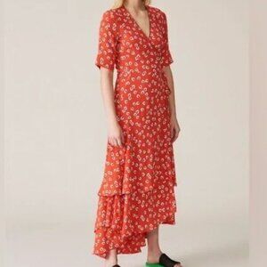 Ganni floral print long dress